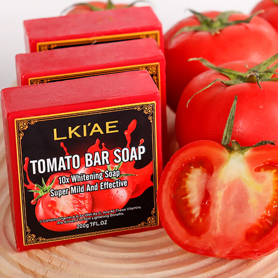 LKIAE Bio-Frucht-Tomaten-Bleaching-Seife, 200 g, Unisex - Bild 6