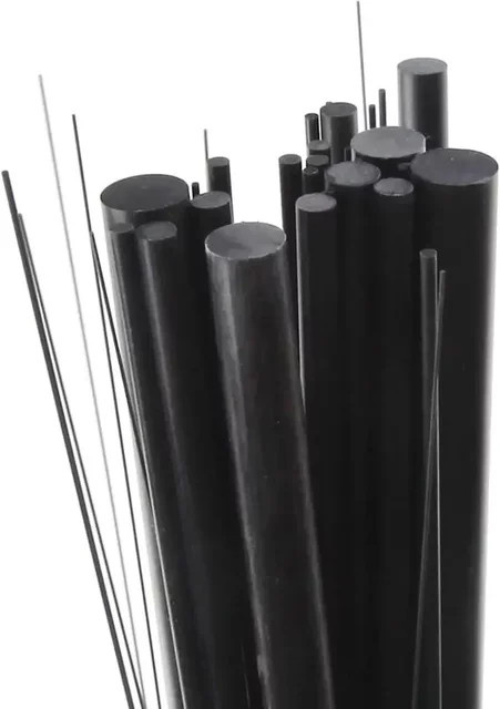 Madifier Kohlefaserstäbe in Schwarz, Länge: 500 mm, Durchmesser: 1 mm bis 6 mm - Bild 1