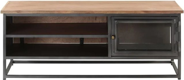 vidaXL Couchtisch aus Massivholz Akazie in Grau, B/T/H: 90 x 50 x 35 cm - Bild 1
