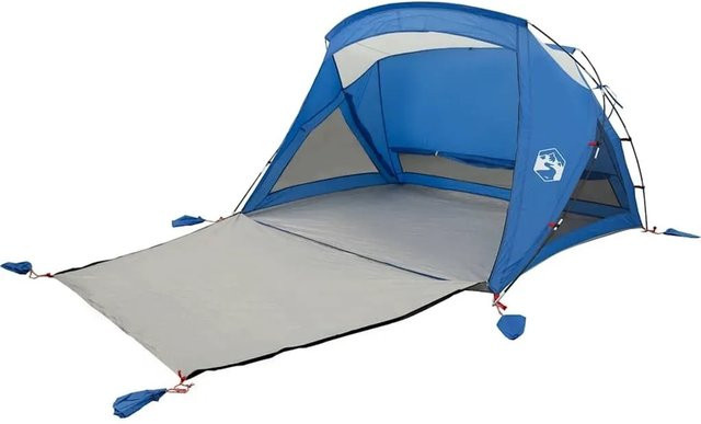 vidaXL Strandzelt für 2 Personen in Azurblau, wasserdicht, B/T/H: 256 x 162 x 157,5 cm - Bild 1