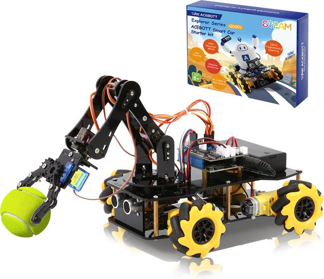 KUONGSHUN Intelligenter Roboterarm-Bausatz, 4WD Ferngesteuertes Auto, ab 8 Jahren - Bild 1