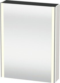 Duravit XSquare Universal-Spiegelschrank mit LED-Beleuchtung, Sensor-Schalter und Steckdose, B/H/T: 60 x 80 x 15,5 cm - Bild 1