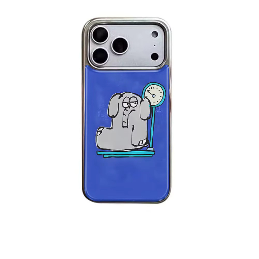DecoPhone Handyhülle mit süßem Elefantendesign für iPhone 11 bis iPhone 17 Pro Max, AIR PLUS Epoxidharz-TPU Hülle in Schwarz oder Blau - Bild 2