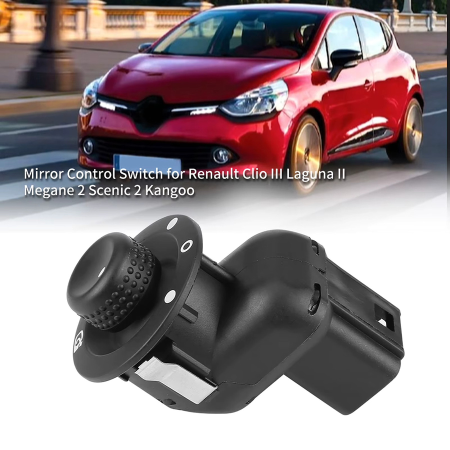DOACT Elektrischer Rückspiegel-Steuerschalter in Schwarz für Clio III, Laguna II, Megane 2, Scenic 2 und Kangoo - Bild 3