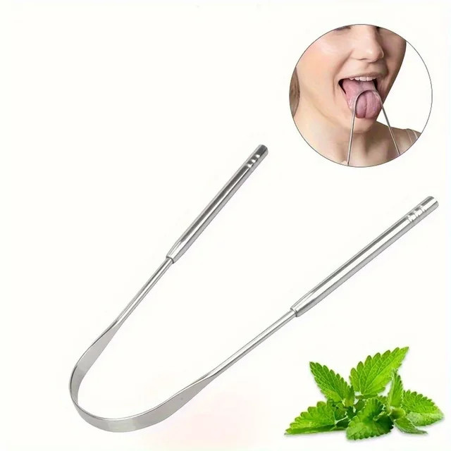 Zungenschaber Edelstahl, U-förmiger Zungenreiniger, Unisex - Bild 1