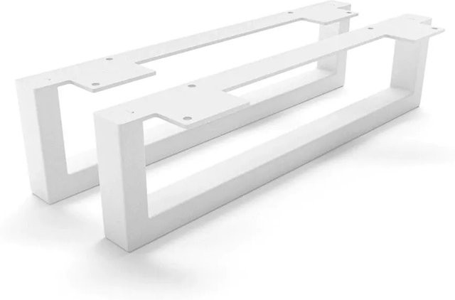 HEVVA Möbelfüße GRAZ 2er Set Weiß, Höhe: 10 cm, Tiefe: 40 cm - Bild 1
