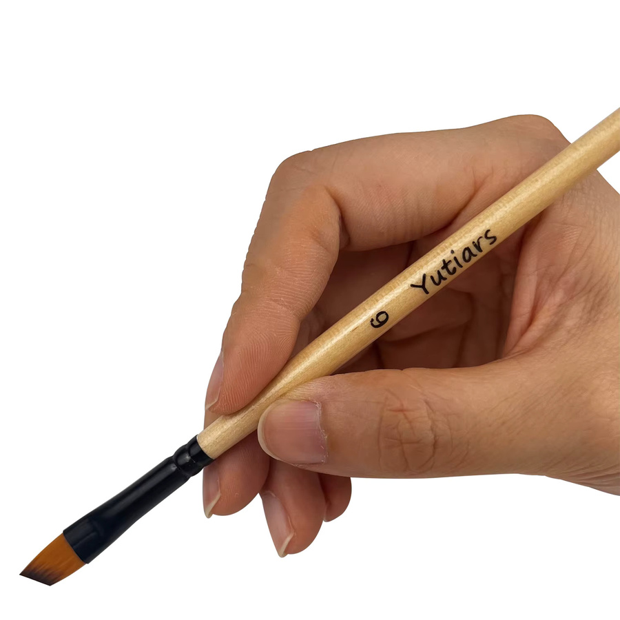 6er Set professionelle Künstlerpinsel in Multicolour für Aquarell, Öl, Acryl und Nagelkunst - Bild 3