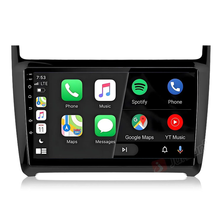 Junsun Autoradio für VW Polo 5 (2008-2020) in Schwarz mit Wi-Fi, GPS und Bluetooth - Bild 2