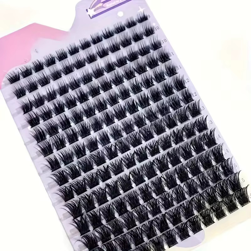LIMEIKAI Künstliche Wimpernbüschel, 168 Stück, D-Curl, 9-16mm, Unisex - Bild 4