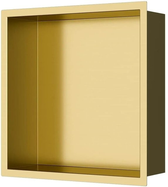 Swiss Aqua Technologies Duschnische Wandnische aus Edelstahl 304 in Gold Gebürstet, Montage ohne Bohren, B/T/H: 30 x 30 x 10 cm - Bild 1