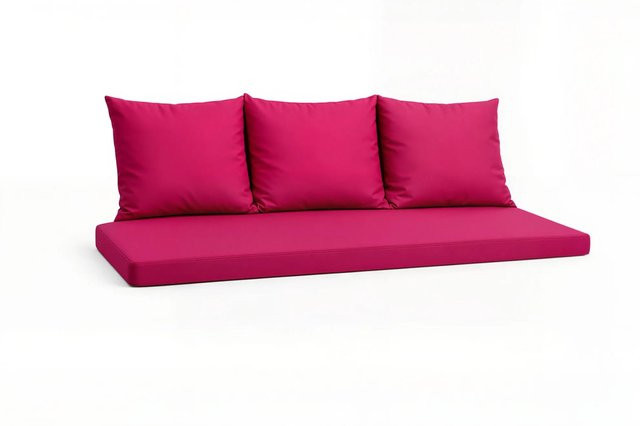 Setgarden Mix Bench Kissen für 3-Sitzer Bänke, Bankauflage mit Kissen, Farbe: Rose, B/T: 160 x 60 cm und 50 x 56 cm - Bild 1