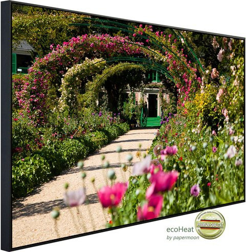papermoon EcoHeat Infrarotheizung Monets Garten in Bunt mit Matt-Effekt, App-Steuerung und Überhitzungsschutz - Bild 1