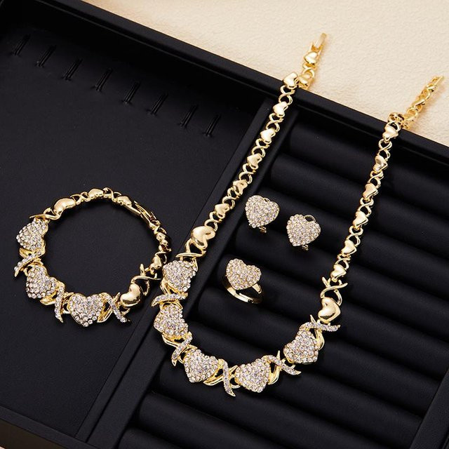 Lucky Star Jewelry Schmuck-Set, Herzform, Zirkonia, Gold, Damen - Bild 1