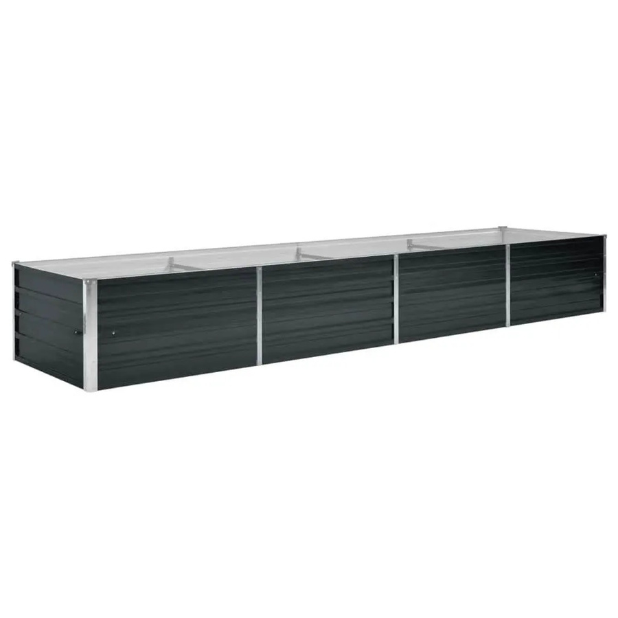 vidaXL Garten-Hochbeet aus verzinktem Stahl in Anthrazit, B/T/H: 320 x 80 x 45 cm - Bild 2