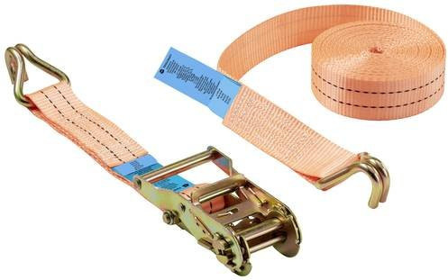 TOOLCRAFT Zweiteiliger Spanngurt zum Niederzurren mit Ratsche, Orange, L: 400 cm, B: 3,8 cm, Zugkraft 1000 daN - Bild 1