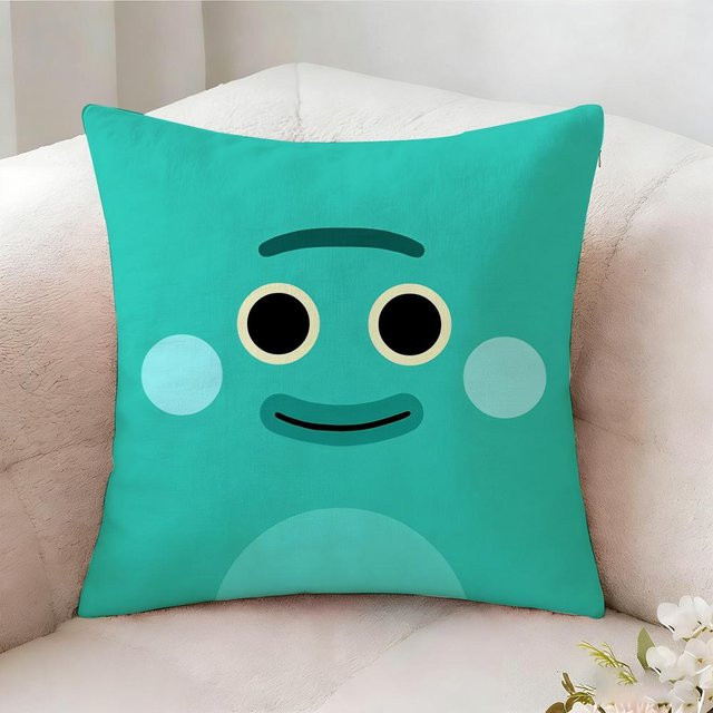 JMG Clothing B-bumble Nums Animations-Kissenhülle, beidseitig bedruckt, Türkis, B/T/H: 45 x 45 x 45 cm - Bild 1
