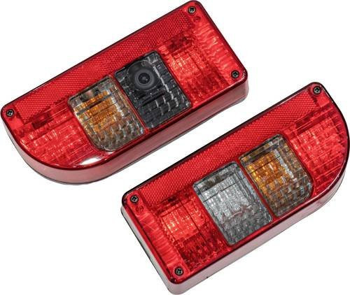 SecoRüt Anhänger-Beleuchtungsset in Rot mit integrierter HD Rückfahrkamera, Blinker, Bremslicht, Kennzeichenleuchte und Nebelschlussleuchte - Bild 1