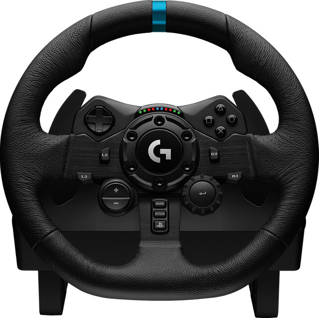 Logitech G923 TRUEFORCE Racing Lenkrad und Pedale Set für PC, PlayStation 5 und PlayStation 4, Schwarz - Bild 1