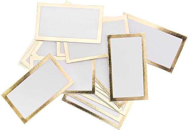 Rico Design Paper Poetry Papierkärtchen mit Hot Foil Gold, 24 Stück, B: 7 cm, H: 4 cm - Bild 1