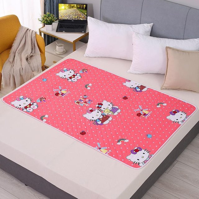 Wasserdichte und waschbare Wickelunterlage für Kinder und Erwachsene in Golden Fern Pink, B/B: 80 x 120 cm - Bild 1