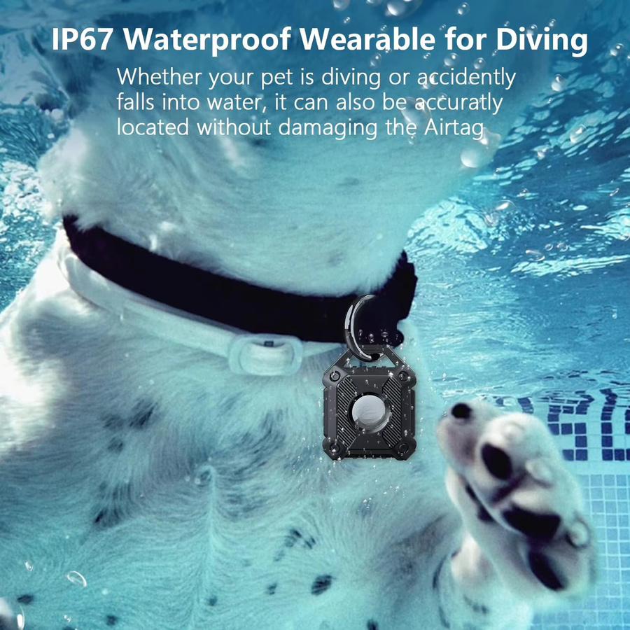 Wasserdichter Apple AirTag Schlüsselanhänger Schutzhülle mit Schraubverschluss für Schlüssel, Taschen und Haustierhalsbänder - Bild 3