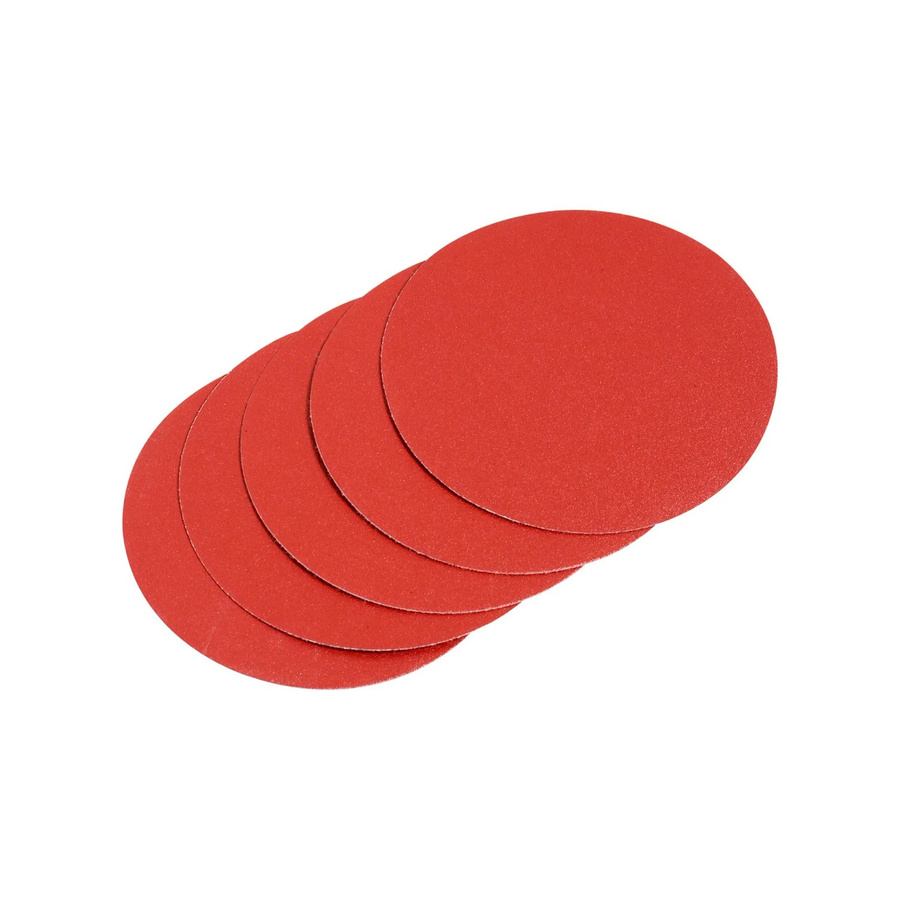 LUX-TOOLS Haftschleifauflagen ungelocht für Winkelschleifer, Durchmesser: 115 mm, Körnung: K 180, Farbe: Rot - Bild 2