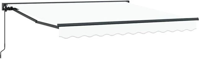 vidaXL Einziehbare Markise Weiß aus Polyester und Metall, B: 300 cm, T: 250 cm - Bild 1