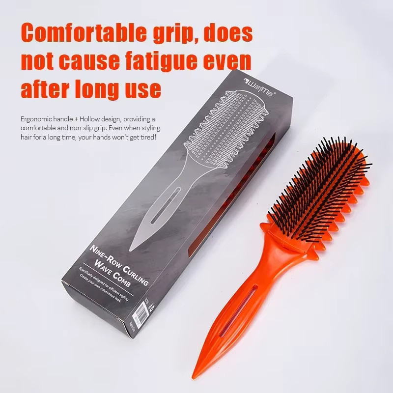 WANMEI Entwirrbürste mit Haarbändern, Kopfhautmassagekamm, Unisex - Bild 1
