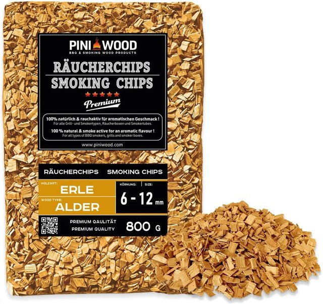 PINI Räucherchips Erle ohne Rinde 800 g - Bild 1