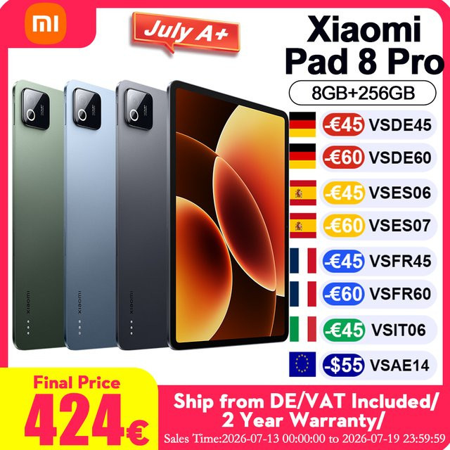 Xiaomi Pad 8 Pro Tablet Global Version mit 11,2 Zoll 3,2K Display WiFi 9200mAh Akku in Blau oder Grau - Bild 1