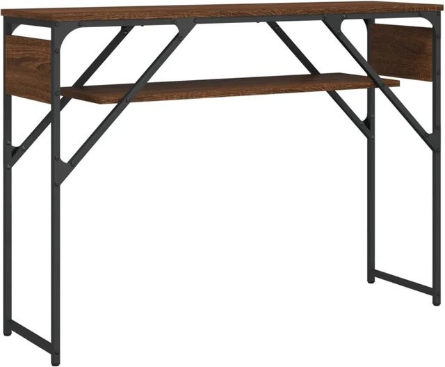 vidaXL Konsolentisch mit Ablage in Eiche Braun im industriellen Stil, B/T/H: 105 x 30 x 75 cm - Bild 1