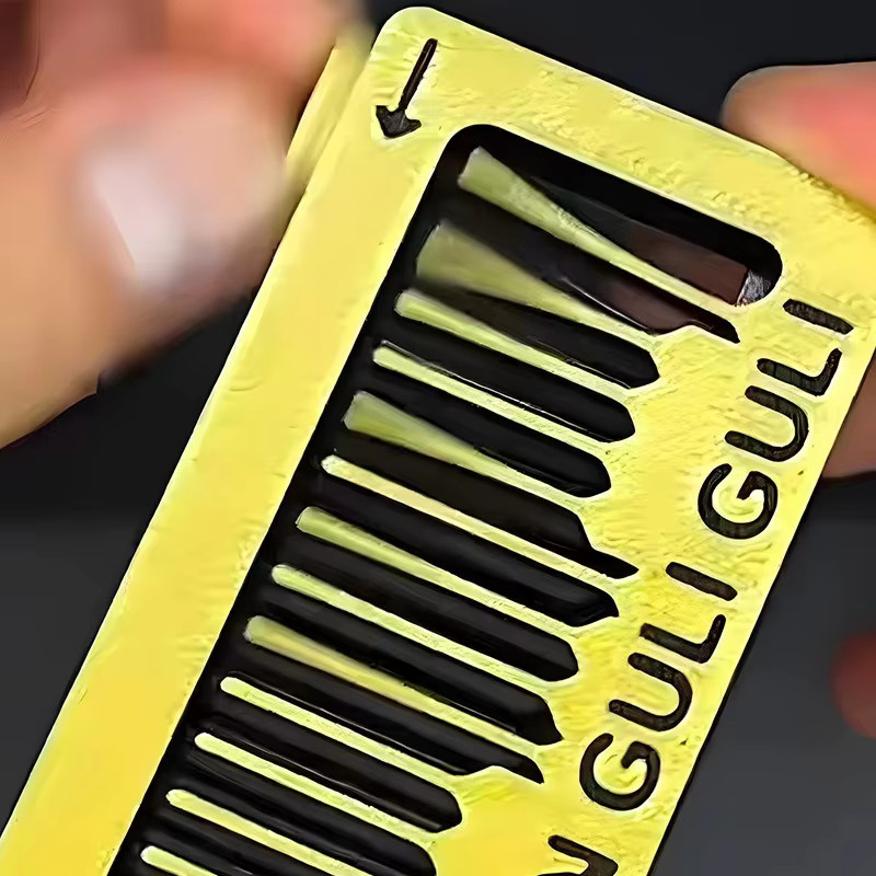 GUEN Pilz-Gitarren-Pick Schlüsselanhänger, 3D-Gedruckter Musik-Kamm, Fidget-Spielzeug - Bild 2