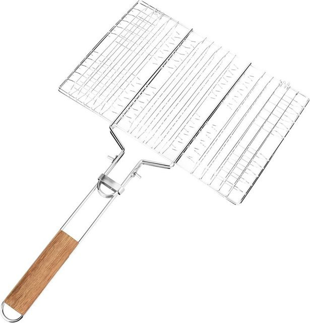 mfySpace BBQ Drahtgitter Grillnetz für Fisch in Silber - Bild 1