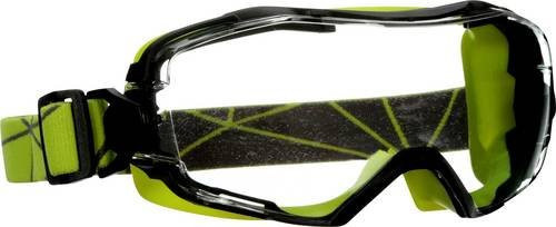 3M GoggleGear 6000 Vollsichtbrille mit Antibeschlag- und Antikratz-Schutz, Limettengrün, klare Scheibe, EN 166 - Bild 2
