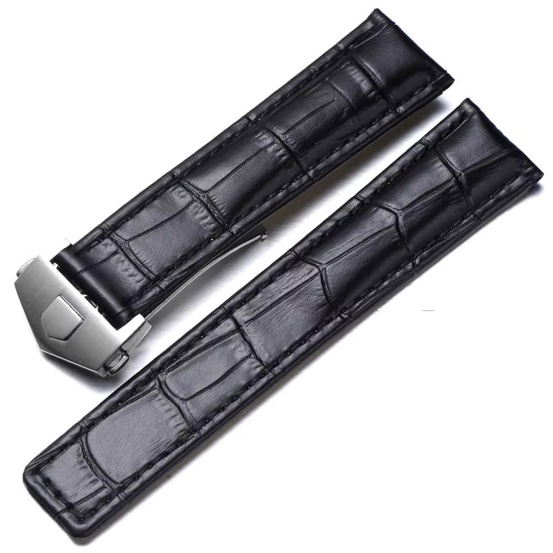 Carrera Uhrenarmband Leder, Schwarz, Unisex - Bild 3