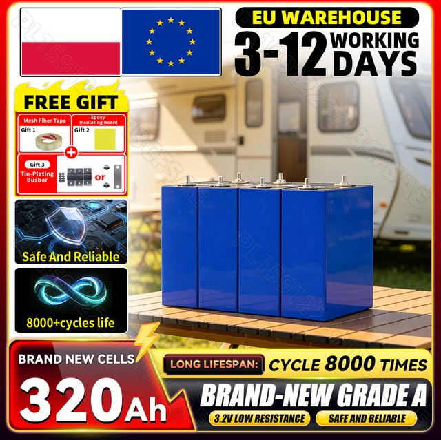 Sicksun LiFePO4 Batterie 3,2V 320Ah prismatische Lithium-Eisenphosphat-Zelle für DIY 12V 24V 48V Systeme in Blau - Bild 1
