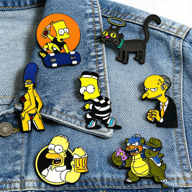 The Simpsons Anstecknadel-Set, Emaille-Metall, Bunt, Unisex - Bild 1