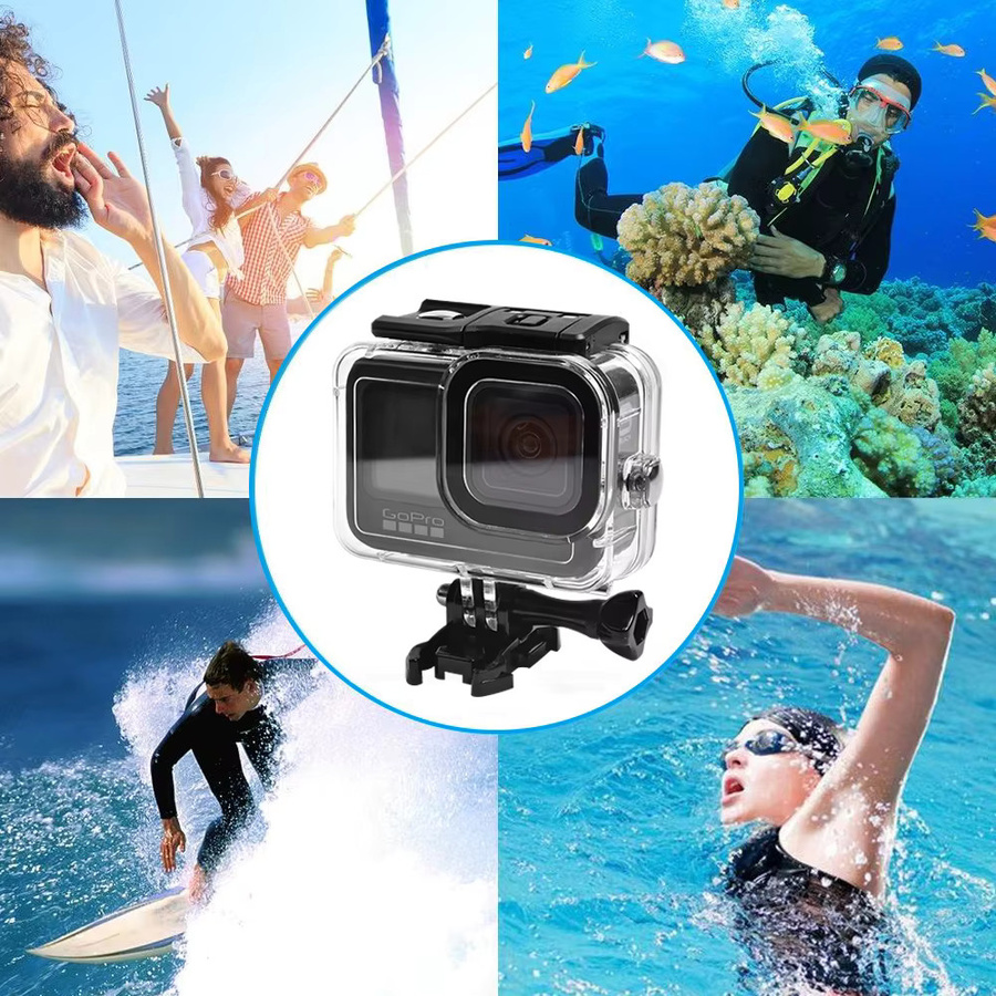 Wasserdichtes GoPro Gehäuse für GoPro 9, 8 und 7 in Transparent für Unterwasseraufnahmen bis 40m - Bild 5