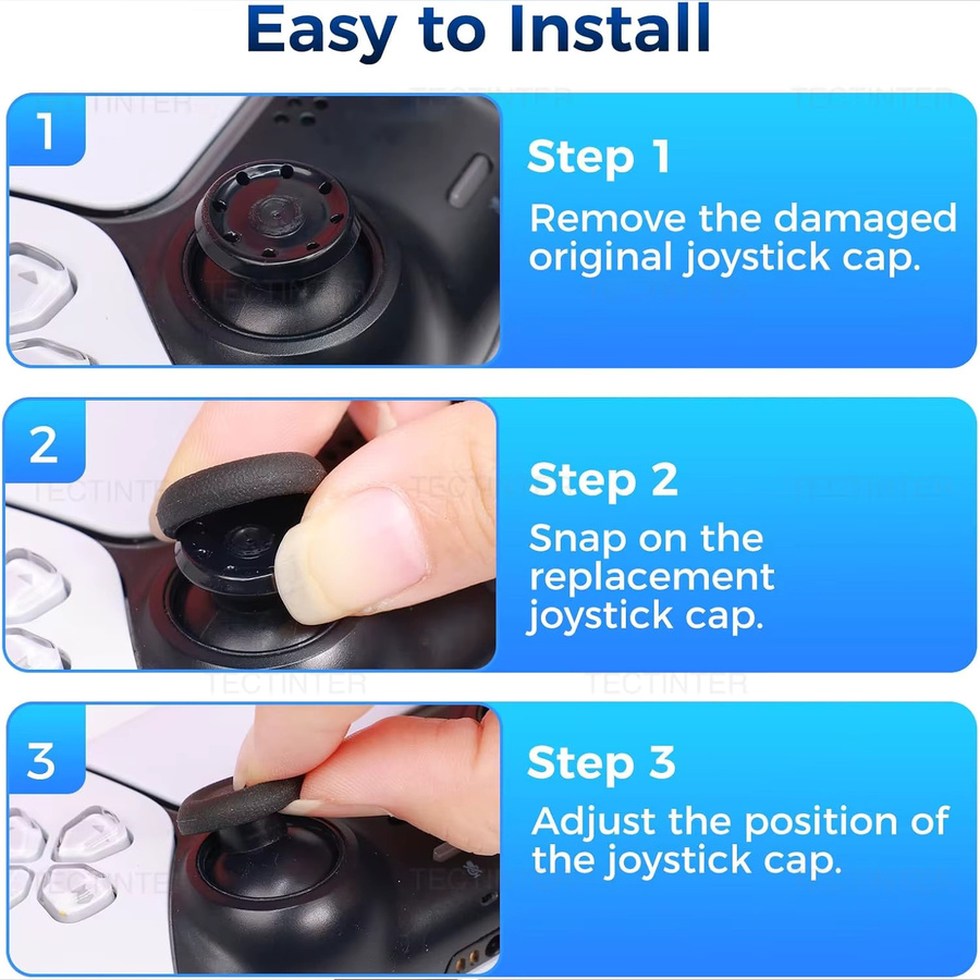 Sony Joystick-Ersatzkappen für Playstation PS4 und PS5 Controller in Schwarz - Bild 4