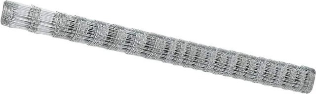 vidaXL Feldzaun aus verzinktem Stahl in Silber, B: 25 m, H: 1,6 m - Bild 1