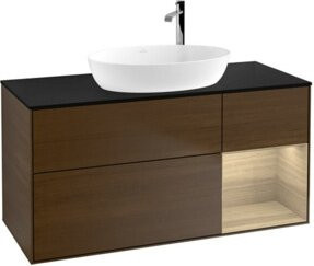 V&B Waschtischunterschrank Finion in Eiche, Breite: 120 cm, Tiefe: 50,1 cm - Bild 1
