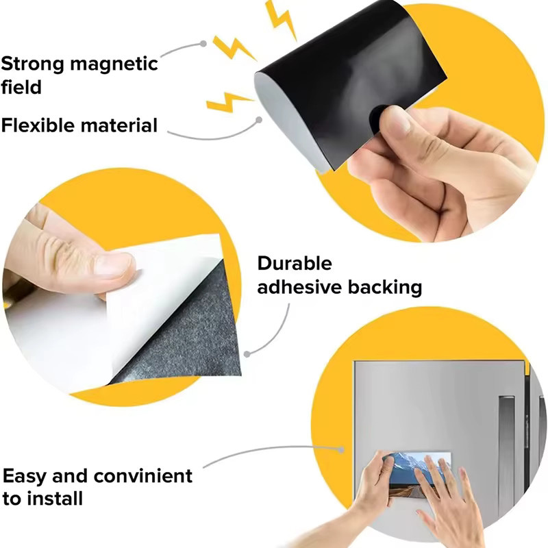 Selbstklebende flexible Gummi-Magnetmatte im A4-Format für DIY-Projekte und kreative Dekorationen - Bild 3
