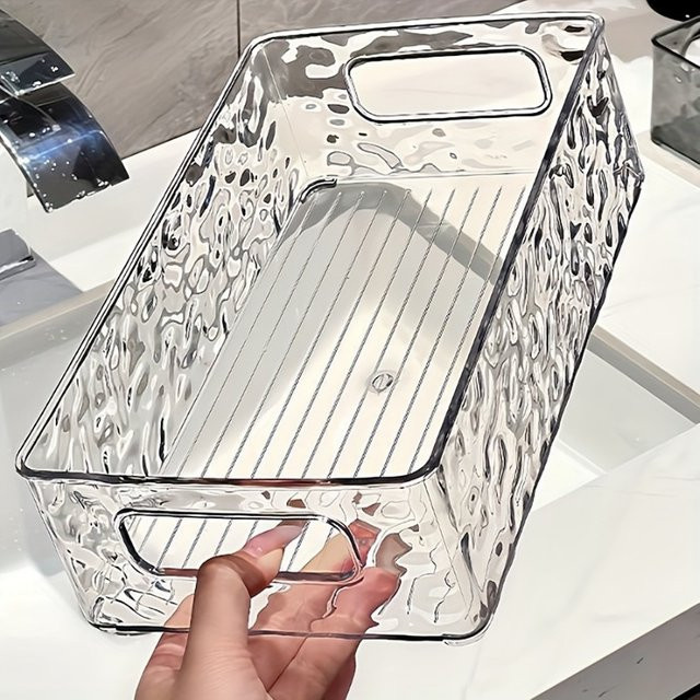 Stapelbare Acryl-Aufbewahrungsbox für Kosmetik und Schönheitsprodukte, transparent - Bild 1