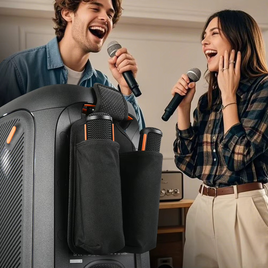 JBL Mikrofon-Aufhängung und Organizer-Tasche für drahtlose Mikrofone, Schwarz - Bild 4