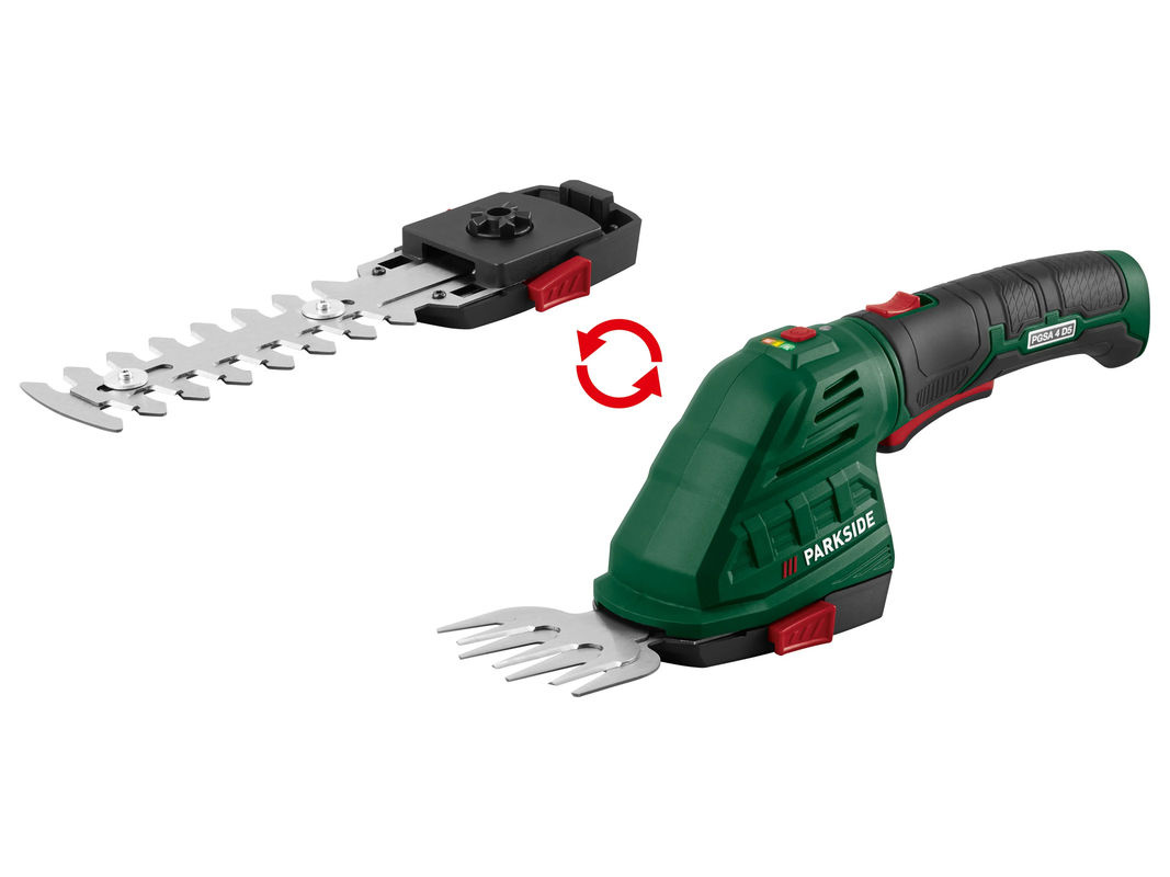PARKSIDE 2-in-1 Akku-Gras- und Strauchschere PGSA 4 D5 mit 180 Grad drehbarem Softgriff - Bild 4