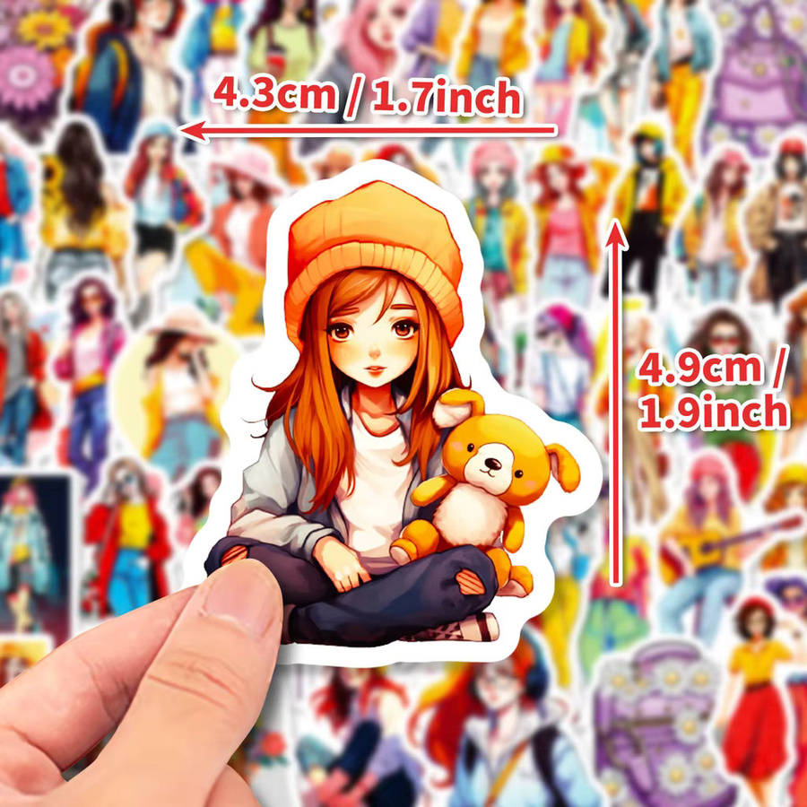 50 Stück Charakter Aufkleber für Kinder und Mädchen in Multicolour von BulingBulingStickers Shop - Bild 5