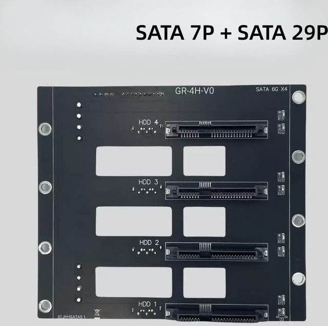SPEEDIER SATA-Festplatten-Backplane 6Gbps für 2,5 und 3,5 Zoll HDD, Schwarz - Bild 1