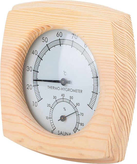 CosyHome Digitales Thermometer und Hygrometer in Weiß zur Messung von Luftfeuchtigkeit und Temperatur für den Saunaraum - Bild 1