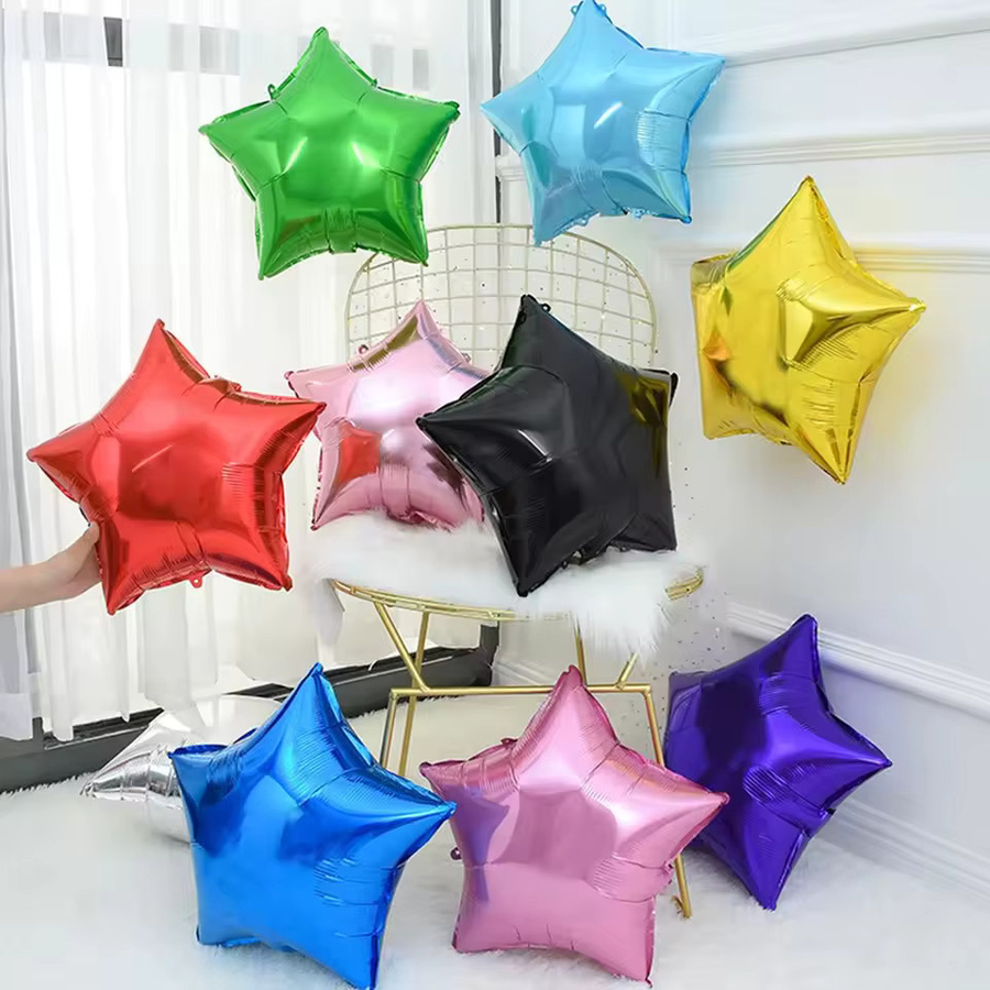BALONAQ Stern-Folienballons aus Aluminium in Gold und Silber, 45,72 cm Durchmesser, ideal für Geburtstag, Hochzeit und Baby Shower - Bild 2