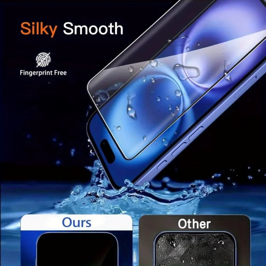 4 Stück Full Cover Displayschutzfolie aus gehärtetem Glas mit 9H Härte für Apple iPhone 17 16 15 14 13 12 11 Pro Max Plus XR XS in Transparent - Bild 4
